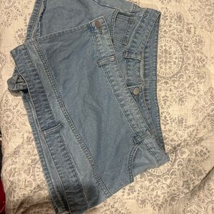 Women's Blue Denim Shorts/Skirt